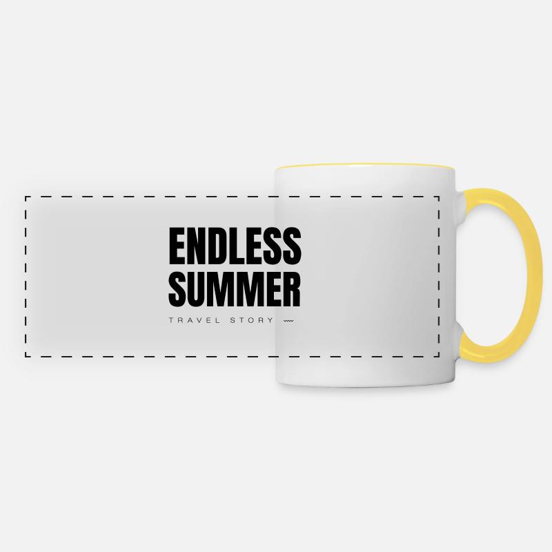 Endless summer! - Panoramic Mug - white/yellow