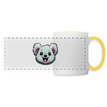Laughing koala - Panoramic Mug - white/yellow - Front