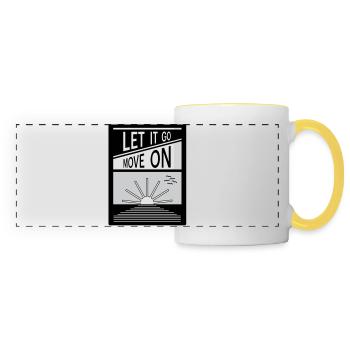Laissez tomber. Passe à autre chose. - Mug panoramique contrasté et blanc - blanc/jaune - Devant