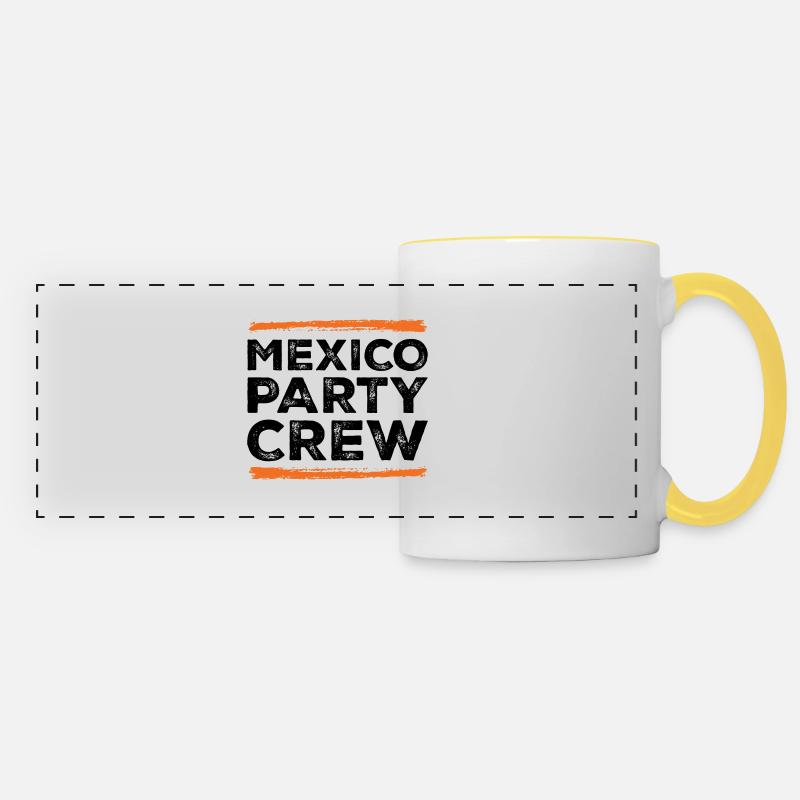 Mexiko Party Crew - Panoramatasse - Weiß/Gelb