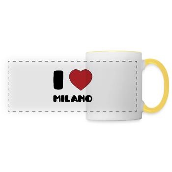 I Love Milano - Panoramatasse - Weiß/Gelb - Vorne