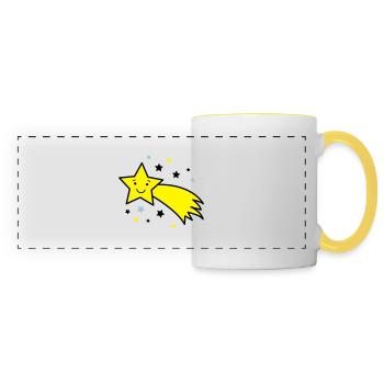 sternschnuppe_03 - Panoramic Mug - white/yellow - Front