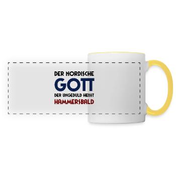 Dieu de l’impatience - Hammersbald - Mug panoramique contrasté et blanc - blanc/jaune - Devant