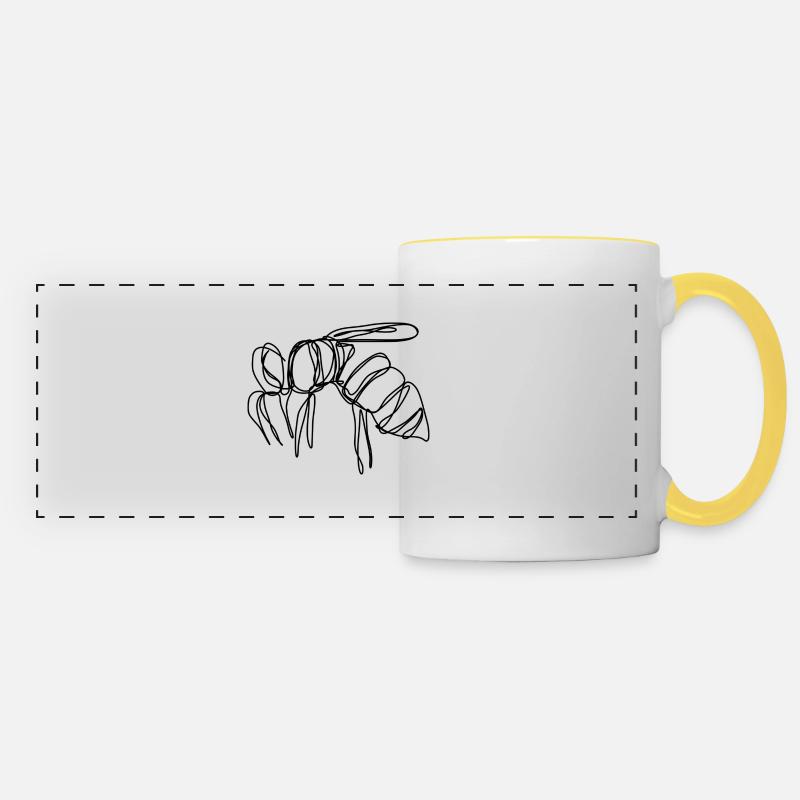 Bee - Panoramic Mug - white/yellow