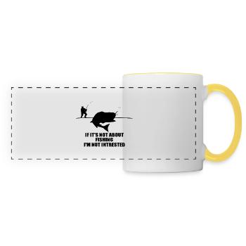 pêche - Mug panoramique contrasté et blanc - blanc/jaune - Devant