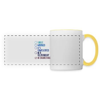 Ingenieursgeschenk Es ist kompliziert im Ingenieurwesen - Panoramatasse - Weiß/Gelb - Vorne