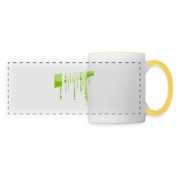 Mucus Drops Erreur 404 - Mug panoramique contrasté et blanc - blanc/jaune - Devant