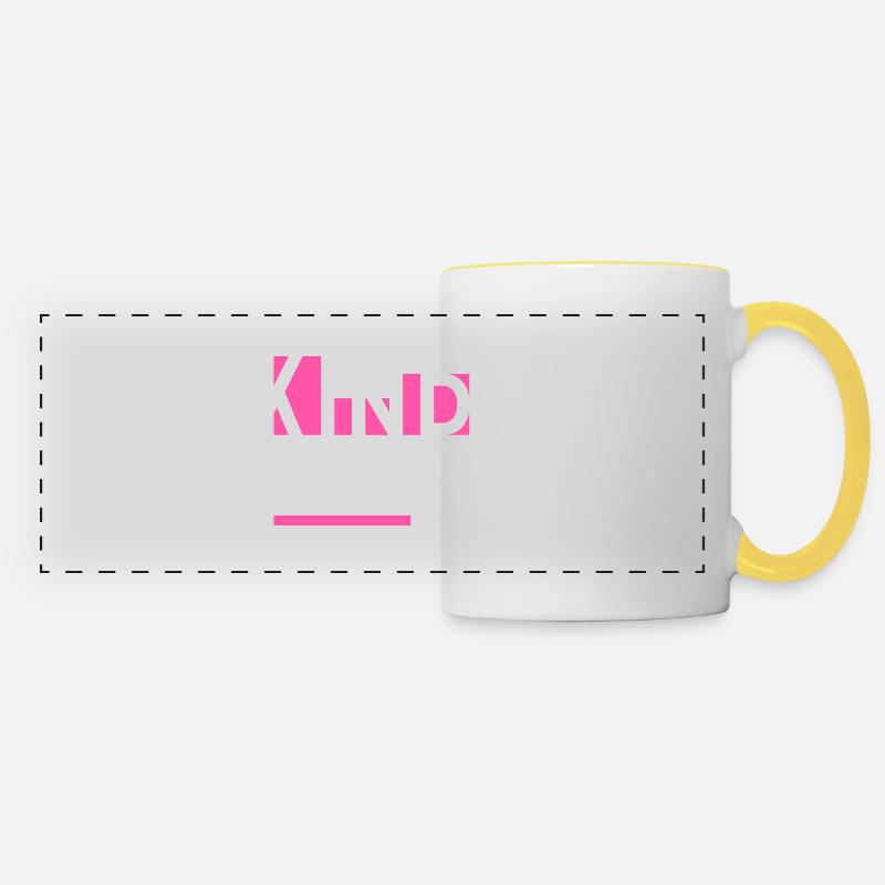 Be Kind - Panoramic Mug - white/yellow