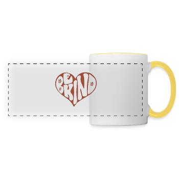 Be Kind Funny Heart - Panoramatasse - Weiß/Gelb - Vorne