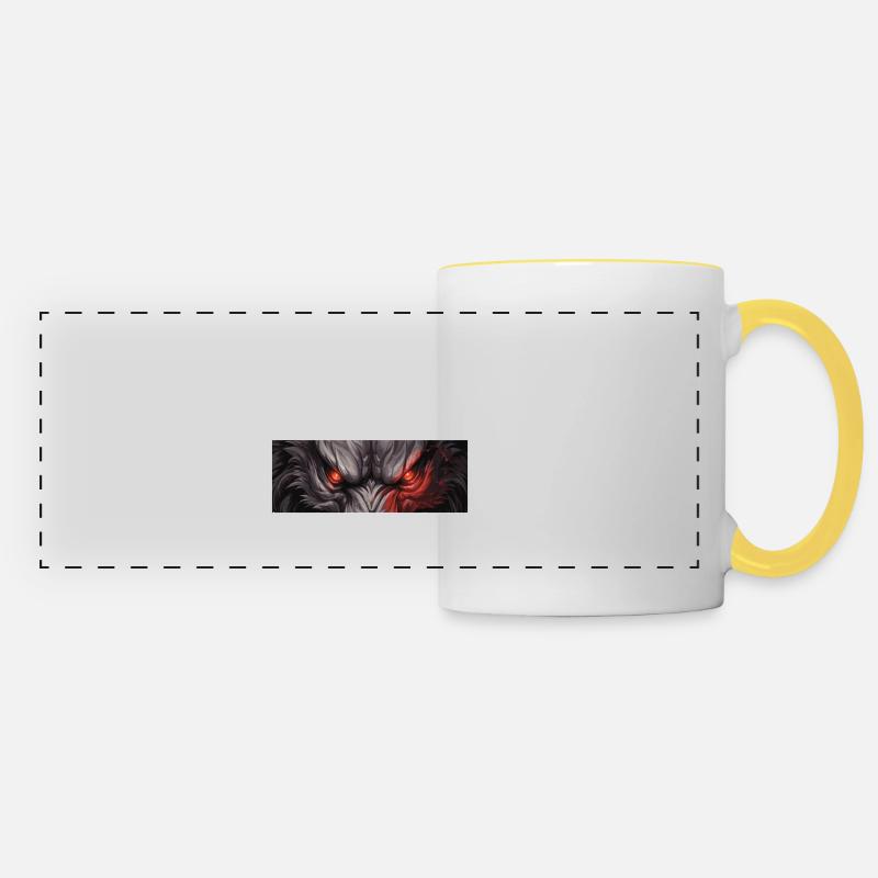 BRAVE - Fenrir Wolf - Mug panoramique contrasté et blanc - blanc/jaune