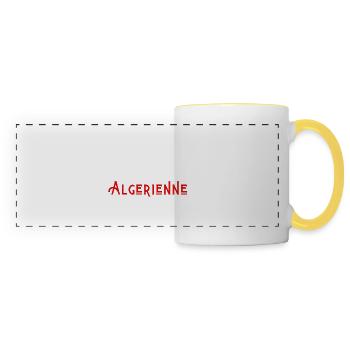 Pas parfaite mais algérienne - Mug panoramique contrasté et blanc - blanc/jaune - Devant