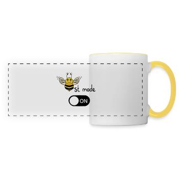 Fitness Motivation - Panoramic Mug - white/yellow - Front