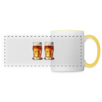 bier 2 - Panoramatasse - Weiß/Gelb - Vorne