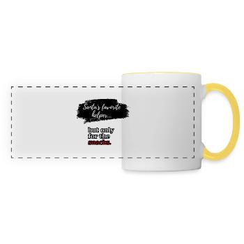 Santa's favorite helper... - Panoramic Mug - white/yellow - Front