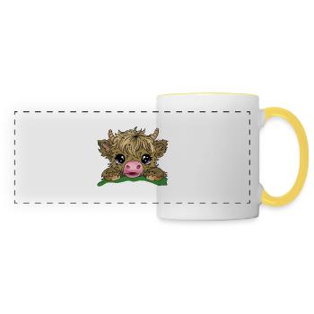Petite Vache - Mug panoramique contrasté et blanc - blanc/jaune - Devant