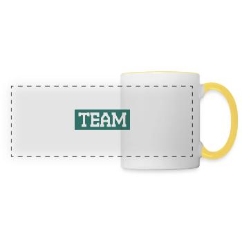 Équipe de musculation - Mug panoramique contrasté et blanc - blanc/jaune - Devant