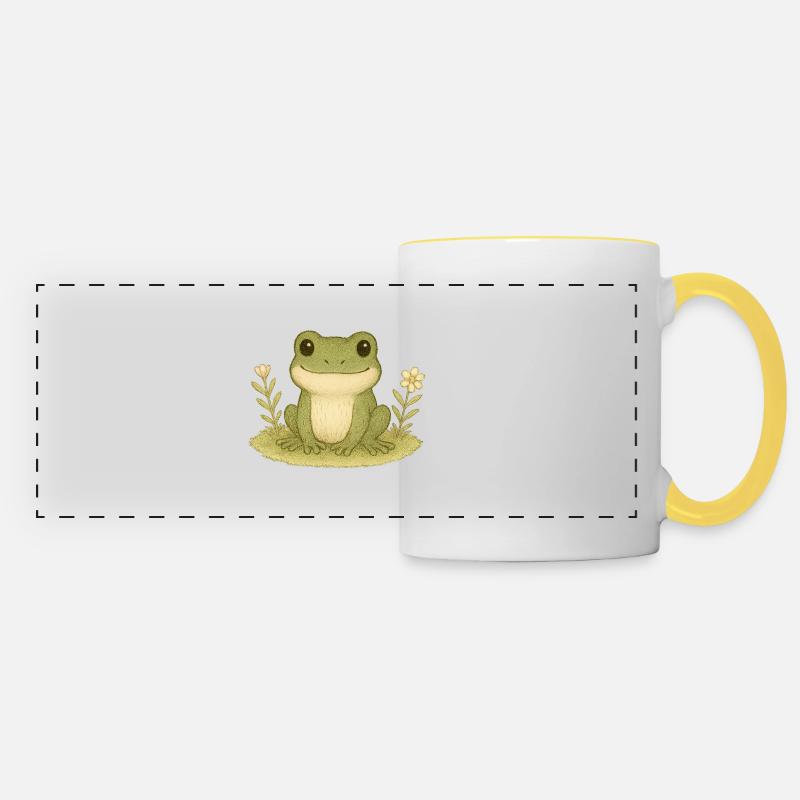 Nordic Forest - Frog - Panoramic Mug - white/yellow