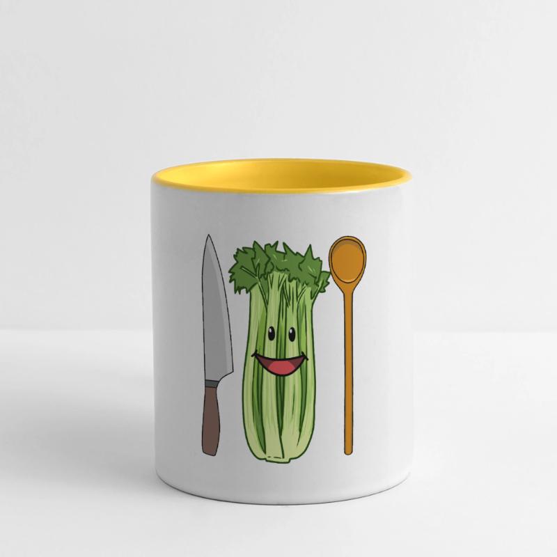 Celery vegetables celery celery kitchen knife chef Panoramic Mug