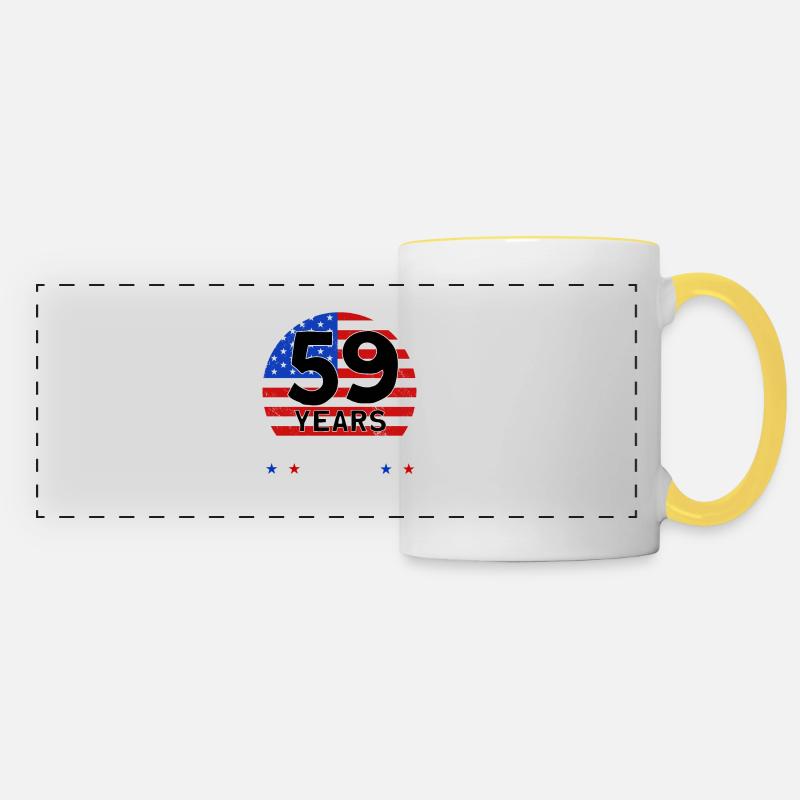 It Took Me 59 Years To Look This Good - Panoramic Mug - white/yellow