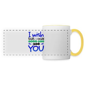 Sarcastique Wish I Could CTRL ALT DEL YOU Sarcasme - Mug panoramique contrasté et blanc - blanc/jaune - Devant