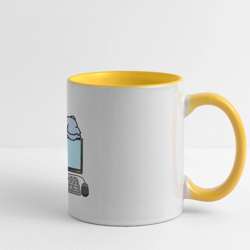 Koala Computer Nerd Programmierer Geschenk Panoramatasse