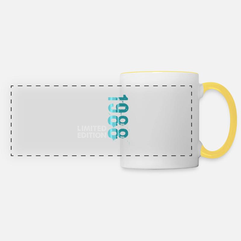1988 Édition limitée - Mug panoramique contrasté et blanc - blanc/jaune
