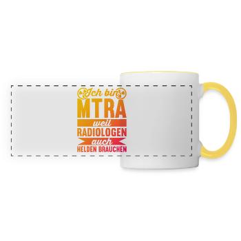 MTRA Röntgen Radiologie Radiologe MTA - Panoramatasse - Weiß/Gelb - Vorne
