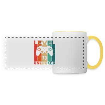 Level 70 freigeschaltet - Panoramatasse - Weiß/Gelb - Vorne