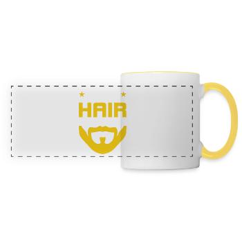 Dad Hair Don't Care - Panoramic Mug - white/yellow - Front