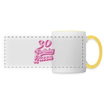 Birthday Queen 30 - Panoramic Mug - white/yellow - Front