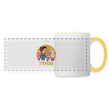 October 2000 born | October 2000 - Panoramic Mug - white/yellow - Front