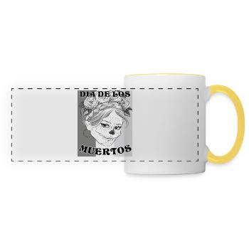 DIA DE LOS MUERTOS - Panoramic Mug - white/yellow - Front