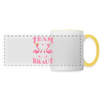 Team Bride - Panoramic Mug - white/yellow - Front