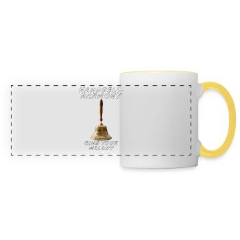 HANDBELL HARMONY - Panoramic Mug - white/yellow - Front