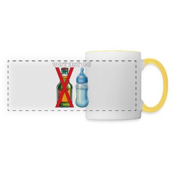 BABYFLASCHE BIERFLASCHE VATERTAG - Panoramatasse - Weiß/Gelb - Vorne