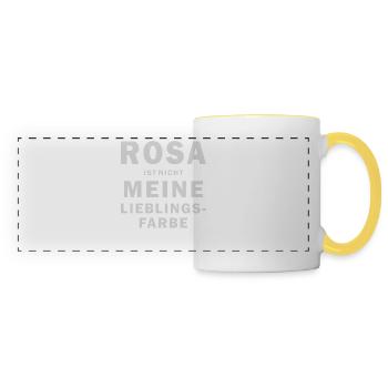 PINK IS NOT MY FAVORITE COLOR - Panoramic Mug - white/yellow - Front