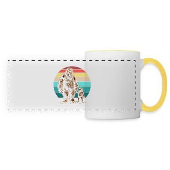 Best Daddy Squatch Ever - Panoramic Mug - white/yellow - Front