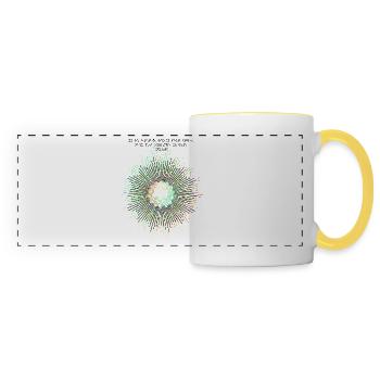 Camus : Il n’y a pas de soleil sans ombre - Mug panoramique contrasté et blanc - blanc/jaune - Devant