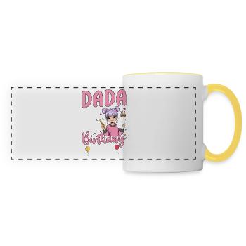 Dada Of The Birthday Girl - Panoramatasse - Weiß/Gelb - Vorne