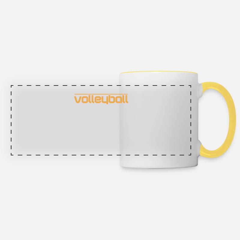 Volleyball - Volleyball Player - Gift - Panoramic Mug - white/yellow