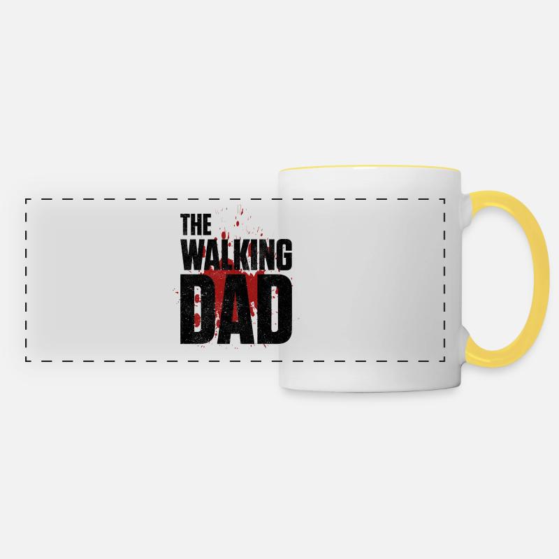 THE WALKING DAD - Panoramatasse - Weiß/Gelb
