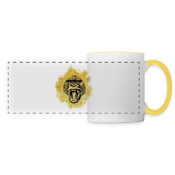 Monkey - Panoramic Mug - white/yellow - Front