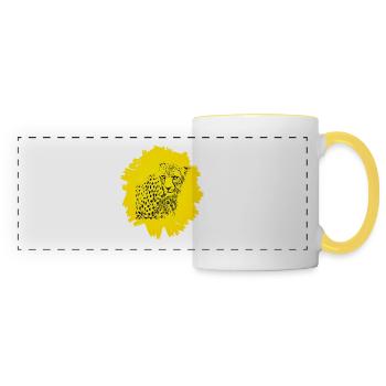 cheetah - Panoramic Mug - white/yellow - Front