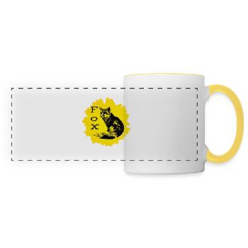 Fox - Panoramic Mug - white/yellow - Front