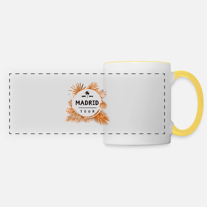 Madrid Tour Colorful - Panoramic Mug - white/yellow