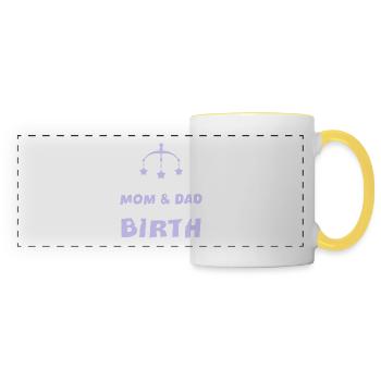 danke mama papa baby - Panoramatasse - Weiß/Gelb - Vorne