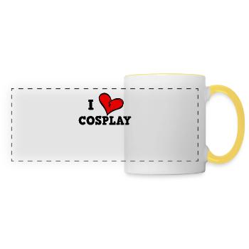 I love cosplay - Panoramic Mug - white/yellow - Front