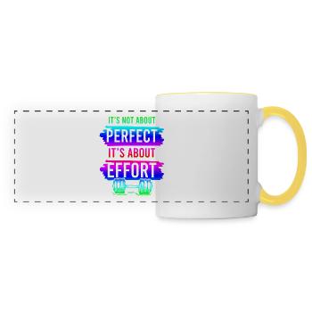 fitness sports - Panoramic Mug - white/yellow - Front