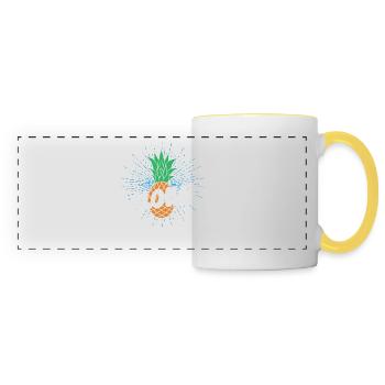 Aloha-ananas-design Für Strandliebhaber Ananas - Panoramatasse - Weiß/Gelb - Vorne