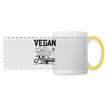 Vegan Mafia - Panoramatasse - Weiß/Gelb - Vorne